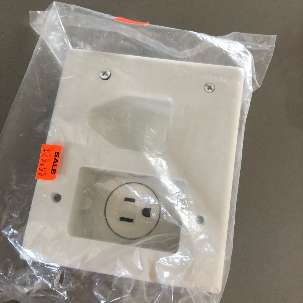 RCA tv plate for wall plug and component feed